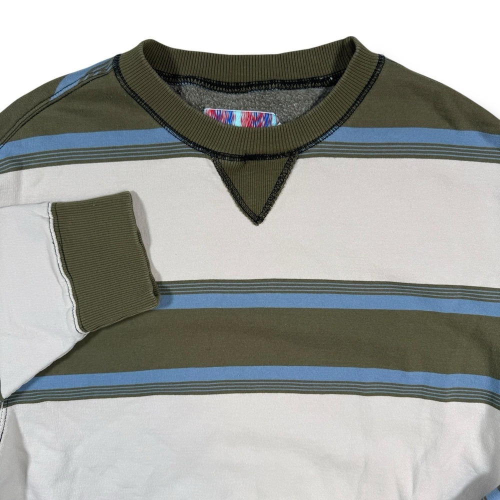 Urban Outfitters Crew Neck Sweatshirt‎ Men's Large Skate Striped Cotton Blend